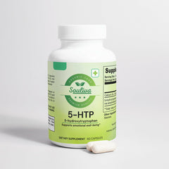 Souliva 5-HTP Supplement – Natural Serotonin & Mood Support, 60 Capsules.