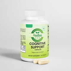 Souliva Cognitive Support – Natural Brain Booster for Focus, Clarity & Mental Performance, 30 Capsules.